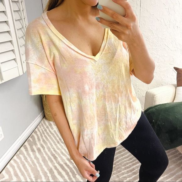 Free People We The Free All Mine Top Relaxed Berry Orange - Picture 2 of 13